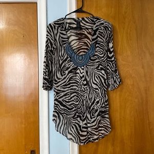 Zebra print dress or coverup